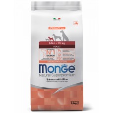 MONGE Monoprotein Dog Mini  Adult Salmon МОНЖ Монопротеин сухой корм для взрослых собак мелких пород с лососем